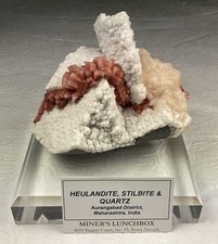 Beautiful display of Heulandite, Stilbite, Quartz - Maharashtra, India picture