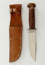 WWII USN MK1 Robeson ShurEdge No 20 Fighting Knife Vintage Navy Leather Sheath picture