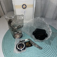 Vtg 1998 Franklin Mint Harley-Davidson Heritage Springer Pocket Watch Set NOS picture