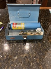 Vintage BernzOmatic Propane Blow Torch Kit Pencil Flame Burner In Metal Case picture