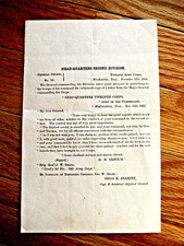 CIVIL WAR TENNESSEE BATTLE OF WAUHATCHIE GENERAL JOHN GEARY VICTORY ORDER 1863 picture