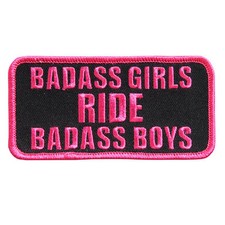 Badass Girls Ride EMROIDERED IRON ON MC BIKER PATCH picture