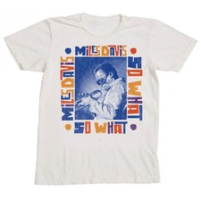 Rare Miles Davis Shirt Gift Short Sleeve Cotton White All Size t-Shirt picture