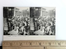 Paris Les Halles Market Stereoview Léon & Lévy LL 1905 France Carte Postale picture