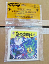 Vtg Goosebumps Curly Halloween Stickers 20 pack R L Stine 1995 NOS Sealed HTF picture