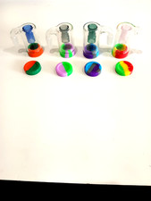 EXTRA LARGE 14mm 90° Glass Ash Catcher Reclaimer with Silicone Container picture