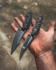 Custom Handmade Barracuda Compound  Knife | Sculpted Micarta Handle | Gift Piece picture