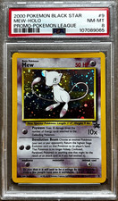 Pokémon Mew #9 2000 Black Star Promo Holo PSA 8 Pokémon League SWIRL picture