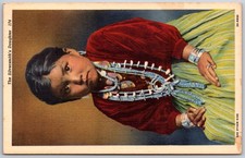Vintage Postcard The Silversmith's Daughter Navajo Girl Curt Teich Albuquerque picture