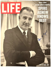 Spiro T. Agnew Signed 1970 Life Magazine Cover NIXON VP Autographed JSA COA picture