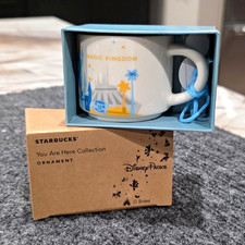Starbucks You Are Here Disney Parks Magic Kingdom 2017 Ceramic Mini Mug Ornament picture