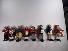 Byers Choice Carolers  9” Christmas Set Of 10 With 3 Tier Risers And Boxes RARE picture