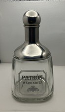 Patron Margarita Bar Shaker/Mixer Server Glass And Stainless Strainer 7.5 Inch picture