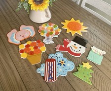 8 Piece Lot Happy Everything Attachments 6 Large 2 Mini Holiday Special Occasion picture