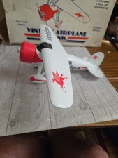 Mobilgas Mobil Vintage Airplane Bank 1992 Lockheed VEGA 5B HIGHWING Diecast  picture
