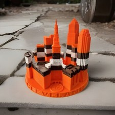 Cleveland BROWNS 3d Miniature Downtown Skyline buildings Desktop Size CLE Shelf picture