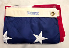 Vintage 1990s USA Made 6x10 American Flag Commercial Grade National Nylon picture