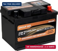 Platinum AGM Car Battery Group Size 96R, 12V 52Ah, 600 CCA, 90 RC, Rechargeable picture