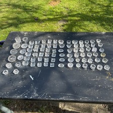 Huge Lot Of 84 Vintage Glass hexagon, octagon, Salt Dip Cellars Collection picture