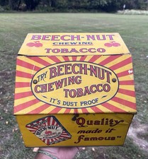 Antique Beech Nut Chewing Tobacco Countertop Display Advertising Tin picture