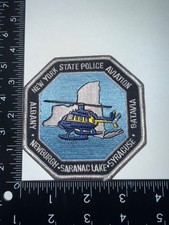 New York State Police NY Aviation Shoulder Patch Obsolete Helicopter Albany picture
