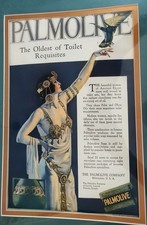 Palmolive 1919 Original Multicolor Print Ad 
