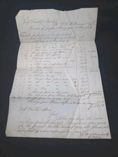 1853 Handwritten Shipping Invoice Letter – Steamer Wm. J. Campbell Maritime  picture
