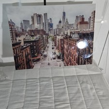 New York City Chinatown and Lower Manhattan Skyline View Acrylic Print picture