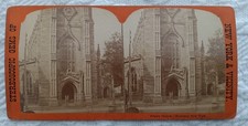 Large View Stereocard Trinity Church Broadway New York picture