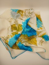 vintage Glentex square scarf 100% silk made in Japan floral pattern picture