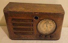 1930s CLINTON tube radio VINTAGE made of wood see photos MADE IN USA picture