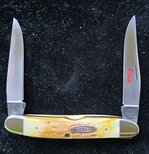Case XX 1978 Red Etch Stag Muskrat 2-Blade Slipjoint Stainless Pocketknife picture