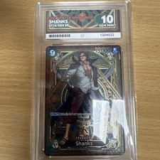 One Piece TCG Shanks ST16-004 SP Alt Art Alternate Art ACE 10 Gem Mint English picture