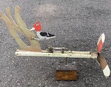 C1950 Hudson Valley New York Mechanical Windvane Whirligig With Pecking Bird picture