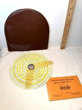 Lietz Circular Binary Slide Rule Calculator Lietz Vintage USA 1931 Brown Case picture