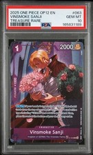 2025 ONE PIECE OP12-LEGACY OF THE MASTER TREASURE RARE VINSMOKE SANJI PSA 10 picture