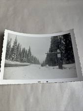 VTG 1959 Photo Willamette Pass Ski Street Sign  3.5