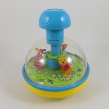 Vintage Winnie the Pooh Toy Push & Spin Top Disney Baby Todder Motor Skills picture