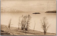 1910s LAKE PEND D'ORIELLE, Idaho Real Photo RPPC Postcard Panorama View / UNUSED picture