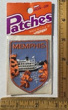 Vintage Memphis Tennessee Riverboat Iron On Patch Voyager Travel Souvenir NOS picture