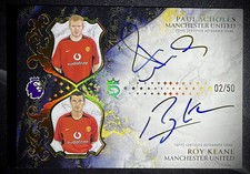 2025-26 Topps Royalty Paul Scholes & Roy Keane Crown Duals Auto Gold /50 picture