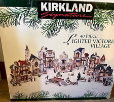 Kirkland Signature 40pc Porcelain Lighted Victorian Village Set, Christmas picture
