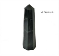 Black Onyx Crystal Tower Point Polished Gemstone Obelisk Healing Stone Decor picture