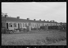 Photo:1930s Row Houses Tenements Neighborhood Street Scene picture