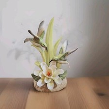 VTG Lefton Hummingbird Figurine Spring Flower  1984 Porcelain 5.5