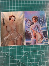 Star Whores #1 And #2. Metal Variant - Divinity Comics. Signed  picture