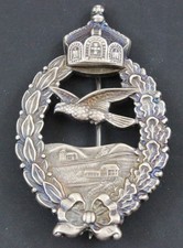 Imperial German WWI Prussian Cutout Retired Pilot Badge Meybauer Berlin picture