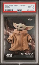 2024 TOPPS STAR WARS CHROME GROGU #22 PSA 10 picture
