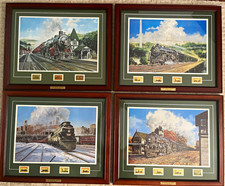 Jim Deneen Framed Railroad Train Art Prints Lot of 4: Alton, Capitol & More picture
