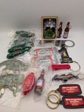 Vintage Budweiser Memorabilia Lot Keychains Bottle Openers Flashing Pins picture